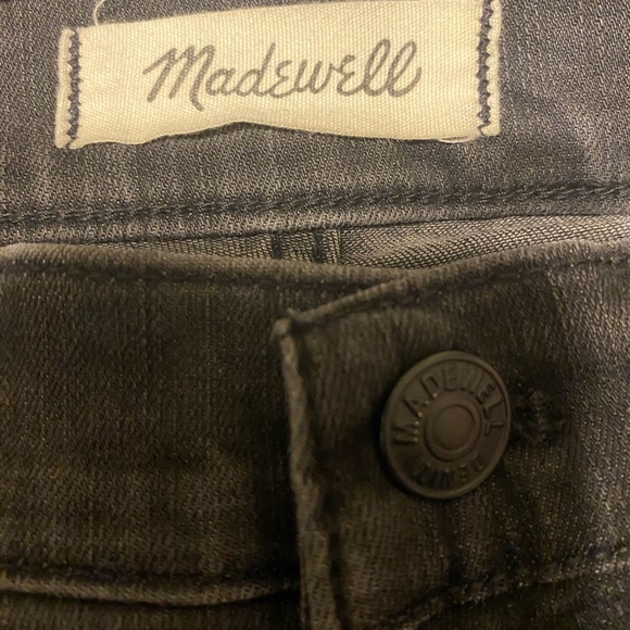 Womens Madewell Gray Wash 9” High Rise Skinny Distressed Jeans 25 Waist - Picture 3 of 4